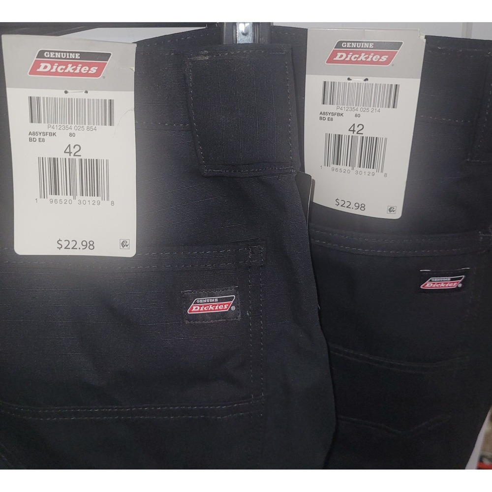 Genuine Dickies Mens Ripstop Ultimate Cargo Shorts Black Relaxed Fit 42 2 pairs